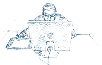 Frank sketches Frank...